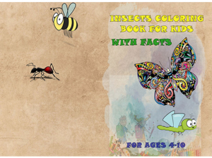 Insects colouring e-book with facts for kids (PDF)