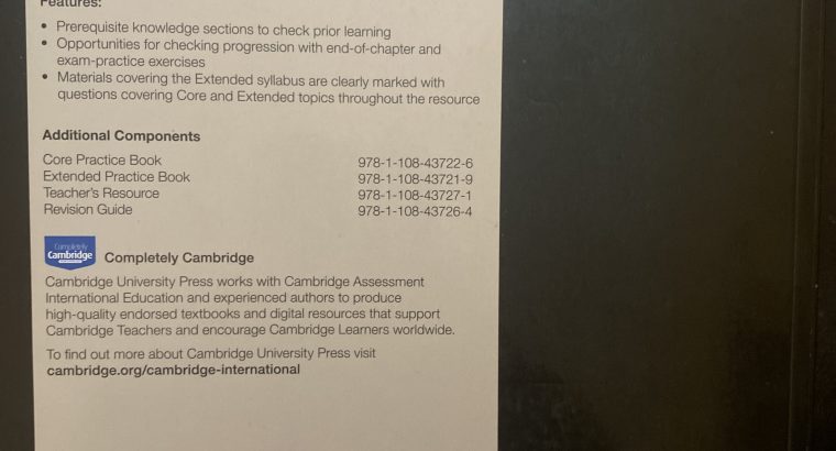 Cambridge igcse Mathematics core and extended