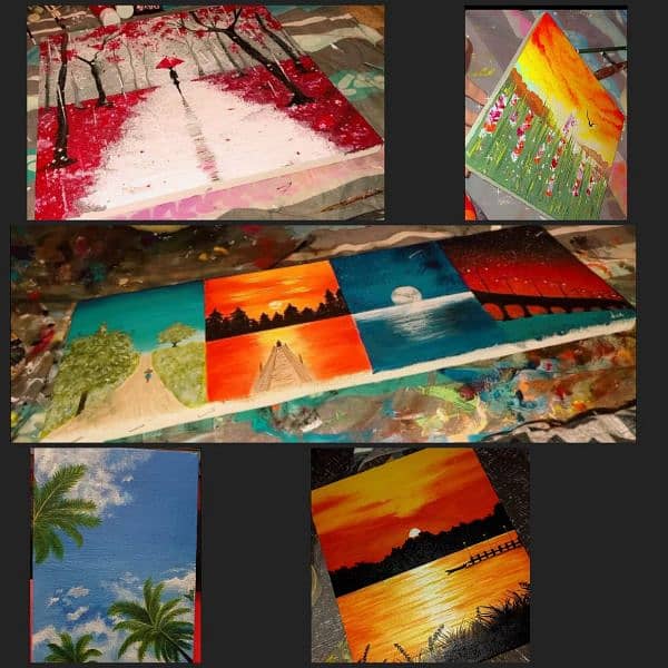 different types of paintings & different prices &